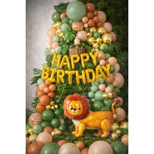Eng Parti Dünyası 70 Parça Aslan Temalı Doğum Günü Balon Konsepti - Happy Birthday Seti HPY-1011