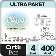 Sleepy 4 Beden Bio Natural Bebek Bezi Ultra Paket 100X4 400 Adet