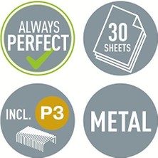 Nacario 55020095 Zımba 30 Sayfa Kapasiteli, Siyah