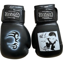 Conquer Custom Made Mike Tyson Deri Velcro Boks Eldiveni