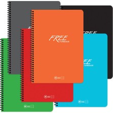 Keskin Color Keskin A4 60 Yp. Çizgisiz Free Spiralli Defter -  6'lı Set