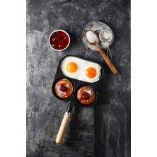 Nishev.com Evini Sev Döküm 3 Bölmeli Omlet Tavası - Krep Tavası