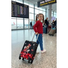 Laguna Lüks Abs Siyah Çocuk Valizi – 360° Tekerlekli Şıklık