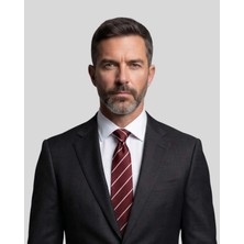 1001 Kravat Bordo Renkli Klasik Kravat - 8 cm genişliğinde