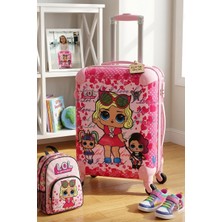 Laguna Lüks Pembe Abs Çocuk Valizi – Hafif ve Dayanıklı Tasarım