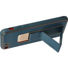 Paradise Sda  iPhone 7 Kılıf Coco Deri Standlı Kapak - Mavi 4523