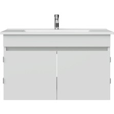 Creavit Flexio 80 cm Kapaklı Katlanabilir Lavabo Dolabı 270 Derece Beyaz Set