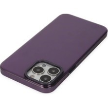 Paradise Sda  iPhone 13 Pro Max Kılıf Anka Pc Sert Metal Kapak - Mor 4523