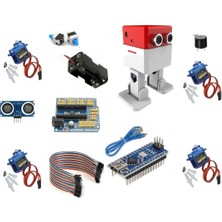 Arduino Emes Robotik Emes Kırmızısı Otto Robot Seti(7 FARKLI ÖZELLİK İÇİN ÖRNEK KODLAR HEDİYE)