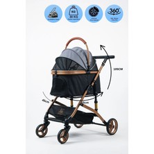 ELECTRON Kedi Köpek Arabası & Puseti – Amortisörlü Katlanabilir Evcil Hayvan Taşıma Arabası |pet Stroller |f1