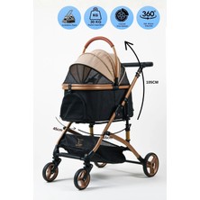 ELECTRON Kedi Köpek Arabası & Puseti – Amortisörlü Katlanabilir Evcil Hayvan Taşıma Arabası |pet Stroller |f1