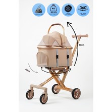 ELECTRON Kedi Köpek Arabası & Puseti – Katlanabilir Evcil Hayvan Taşıma Arabası | Pet Stroller | 100