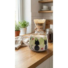 Pawicci Kedi Desenli El Yapımı Seramik Kupa-Pet Serisi