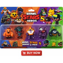 Duman Oyuncak Brawl Stars 5’li Figür Seti Oyuncak – Mini Karakter Koleksiyon Paketi