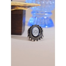 Innuendo Jewelry 925 Ayar Gümüş Hz. Süleyman Mührü Motifli Erkek Yüzük
