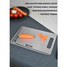 Only Home 1 Adet Paslanmaz Çelik Kesim Panosu Kesme Tahtası 18/10
