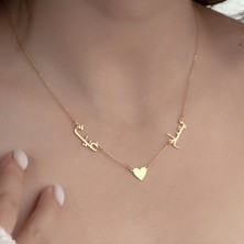 Seyyidoğlu Silver 925 Ayar Gümüş Altın Kaplama Arapça Yazılı Kolye