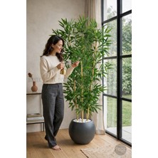 Biçiçek Yapay Bambu Ağacı 160 cm Küre Saksıda