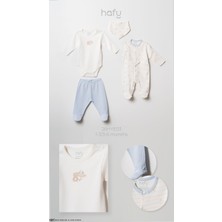 Hafy Baby 4'lü Bebek Takımı - Patikli Pantolon, Tulum, Body ve Önlük Seti