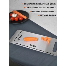 Only Home 1 Adet Paslanmaz Çelik Kesim Panosu Kesme Tahtası 18/10