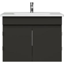 Creavit Flexio 65 cm Kapaklı Katlanabilir Lavabo Dolabı 270 Derece Antrasit Set