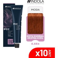Indola Pcc 6.66X  60ML Koyu Kumral Extra Yoğun Kızıl Saç BOYASI-10LU