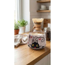 Pawicci Kedi Desenli El Yapımı Seramik Kupa-Pet Serisi