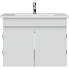Creavit Flexio 65 cm Kapaklı Katlanabilir Lavabo Dolabı 270 Derece Beyaz Set