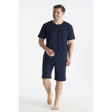 U.s Polo Assn. 19012 Erkek Kısa Kollu Şortlu Pijama Takımı-Lacivert