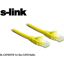 Uravas Store S-Link SL-CAT601YE Cat6 Patch 1mt Kablo (SARI)(1923)