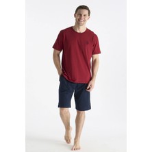 U.s Polo Assn. 19012 Erkek Kısa Kollu Şortlu Pijama Takımı-Bordo