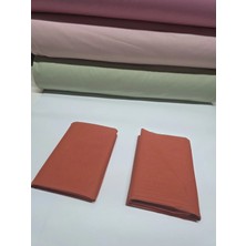 Pınarhome collection 100% Pamuk Düz Kumaş Ranforce Kapaklı Yastık Kılıfı --50X70CM--2 Adet (1 Çift)