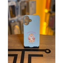 Avcı Teknoloji Market iPhone 16 Uyumlu Özel Tasarım Sevimli Figürlü Deri Dokulu Telefon Kılıfı