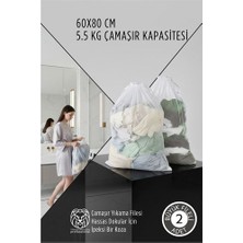 Uravas Store Hassas Dokunuş: 2'li Lüks Çamaşır Yıkama Filesi Seti - Giysi Koruma Sanatı 60X80 cm