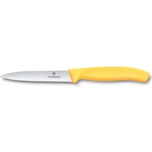 Victorinox 6.7738.C1 Swiss Classic 10CM Tırtıklı Soyma Bıçağı, Sarı