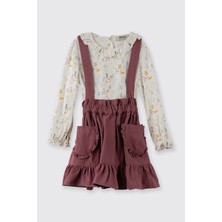 Panço Kız Bebek Askılı Gül 2'li Takım