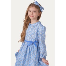 Panço Liberty Kumaş Kız Çocuk Çiçek Desenli Elbise