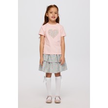 Panço Liberty Kumaş Kısa Kollu Kız Çocuk Tişört