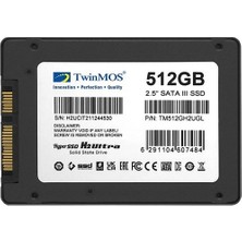 Kaia Life Twinmos 2.5 512GB Sata3 580MB-550MB/S SSD Dısk TM512GH2UGL