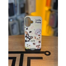 Avcı Teknoloji Market iPhone 16 Uyumlu Özel Tasarım Sevimli Figürlü Deri Dokulu Telefon Kılıfı