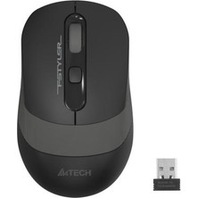A4Tech Nano Silent Optik 2000 Dpi Kablosuz Mouse (Sessiz) Siyah-Gri FG10S