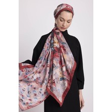 AYSHARA Nevbahar Çiçek Puan Desenli Çift Taraflı Şal - Kırmızı