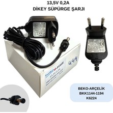 Beko Bkk 1144 - 1194 Arçelik K6224 13.5V 0.2A Uyumlu Dikey Süpürge Şarj Adaptörü