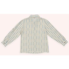 Panço Erkek Çocuk Ekru Uzun Kollu Müslin Gömlek
