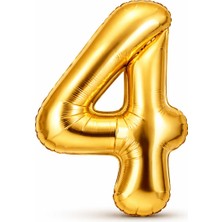 Eng Parti Dünyası Gold Rakam Folyo Balon 0–9 | Parlak Gold Doğum Günü ve Parti Balonu