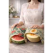 NUMI Naturals Premium Balmumu Gıda Saklama Bezi 2’li Set – Karpuz & Kavun Desenli (40X40 Cm)