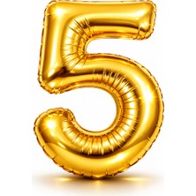 Eng Parti Dünyası Gold Rakam Folyo Balon 0–9 | Parlak Gold Doğum Günü ve Parti Balonu
