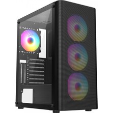 Kaia Life Frısby FC-9385G 550W 4X8120MM Fan Gaming Siyah Kasa
