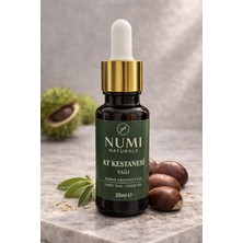NUMI Naturals %100 Saf At Kestanesi Yağı 20 ml – Doğal Sabit Yağ | Masaj ve Cilt Bakımı Için