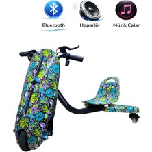 Ryder Star Drift Car Drift Scooter Elektrikli Kaykay Hoverboard Dirift Kar Bluetooth Hoparlörlü Led Işıklı RS-R1 Alphabet Grafiti